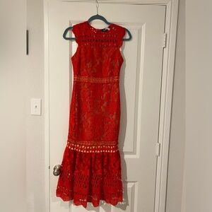 Gorgeous Red Lace Lulu’s formal dress